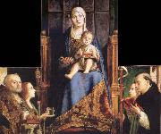 Madonna with SS Nicholas of Bari,Anastasia, Antonello da Messina